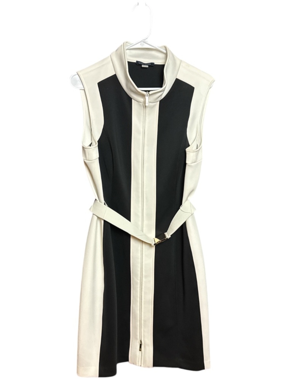 Calvin Klein Colorblock Zip-Front Sheath Dress Size 14 NEW - Picture 2 of 8